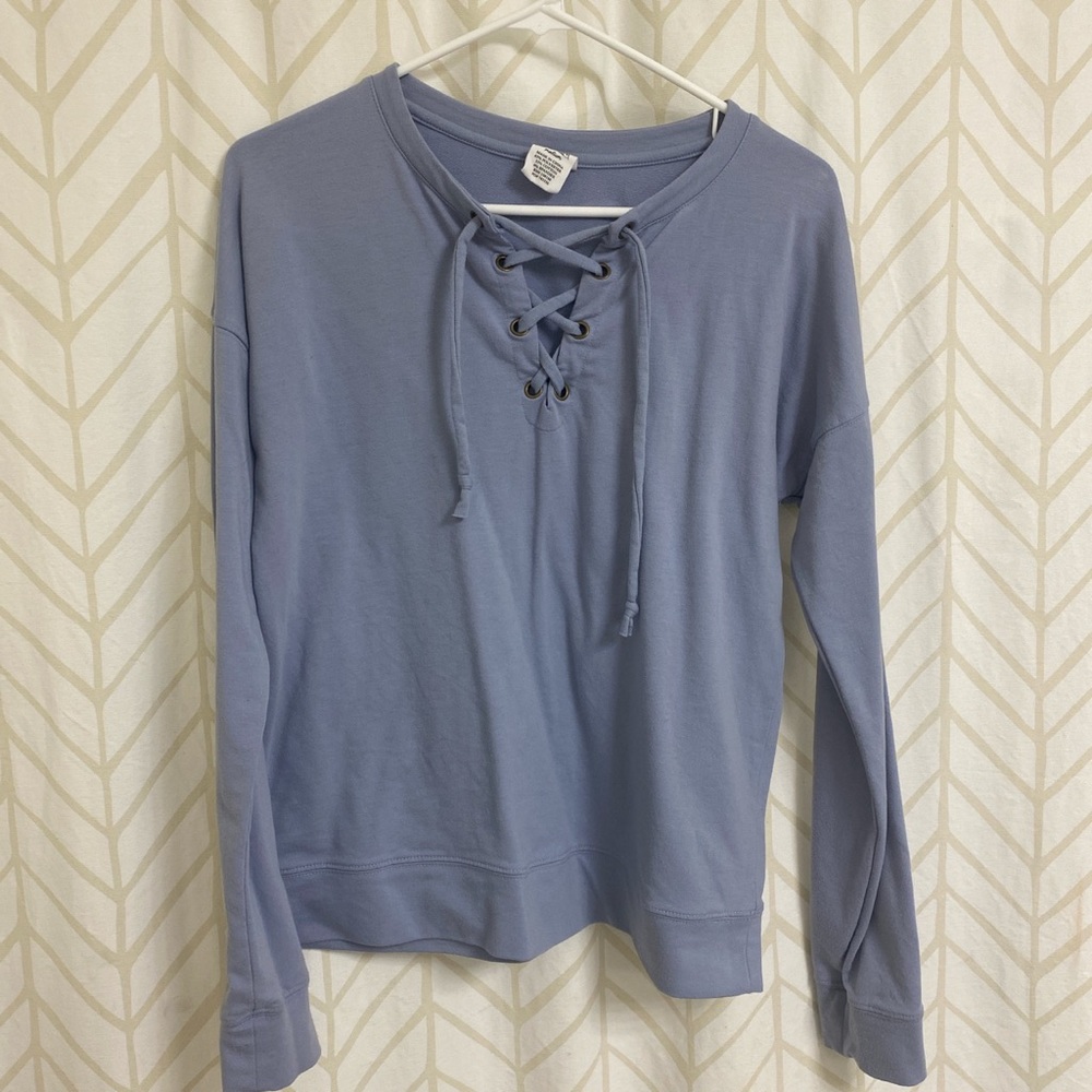 baby blue long sleeve sweater
